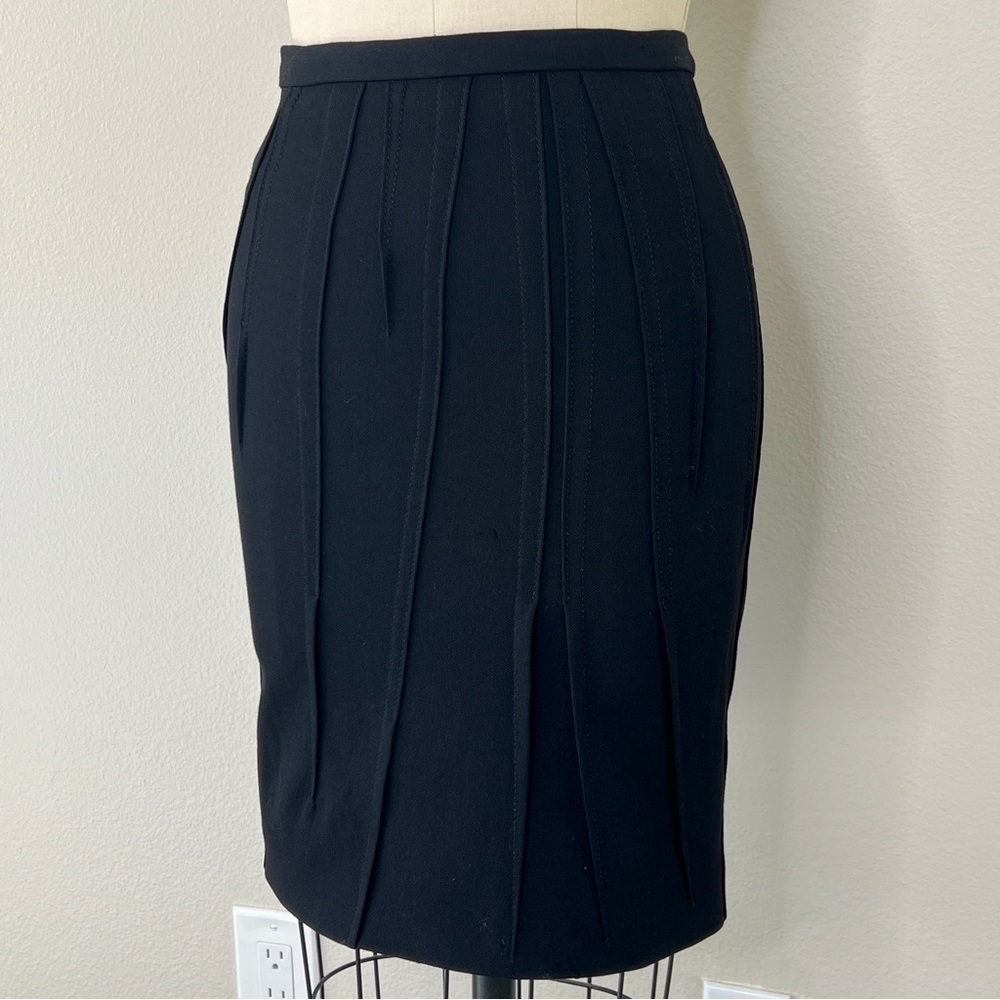 Dolce & Gabbana Black Leopard Pencil Skirt, Small